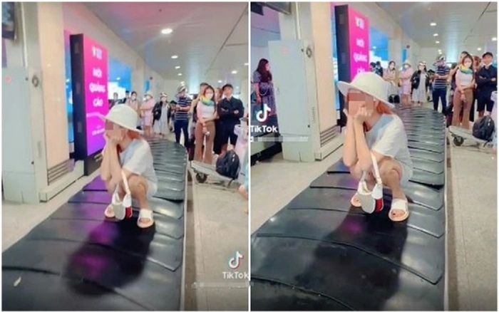 Nữ Tiktoker ngồi trên băng chuyền hành lý sân bay là 'Á hoàng doanh nhân', có thể bị cấm bay