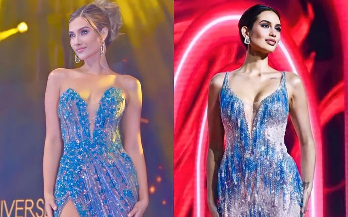 Vừa nhận sash, đại diện Colombia bị tố copy váy của Miss Universe Philippines: Ai đạo nhái của ai?
