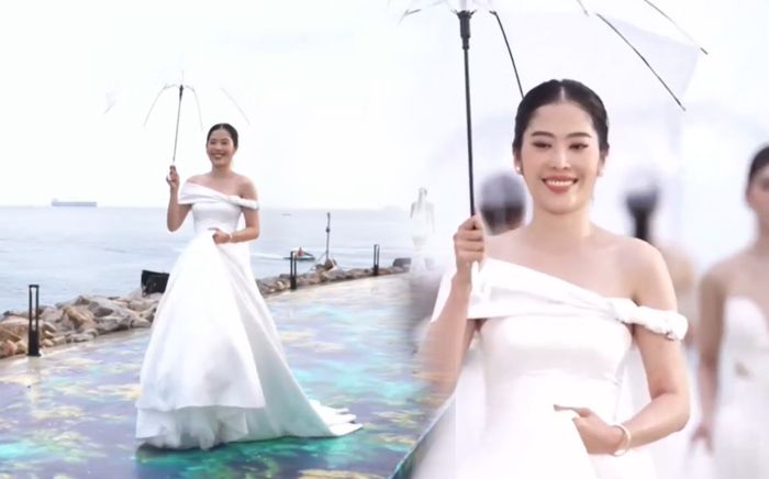 Nam Em tươi rói quét sạch sàn diễn, fan đùa: 'Miss Xỉu đang muốn lấy chồng'?