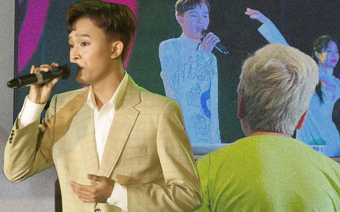 Xúc động hình ảnh cụ già tóc bạc trắng mặc áo FC, chăm chú xem Hồ Văn Cường hát