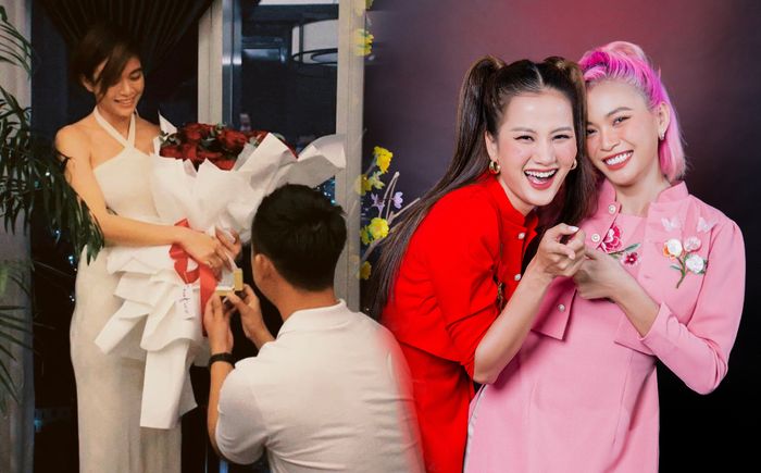 Chị em Hoàn vũ Kim Duyên - Hương Ly - Khánh Vân - Ngọc Châu nháo nhào khi Mâu Thủy nhận lời cầu hôn