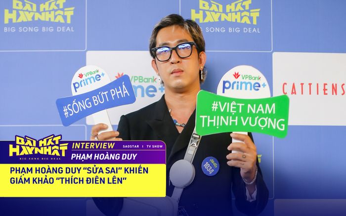 Phạm Hoàng Duy 'sửa sai' khiến giám khảo Bài hát hay nhất phiên bản Big Song Big Deal thích thú