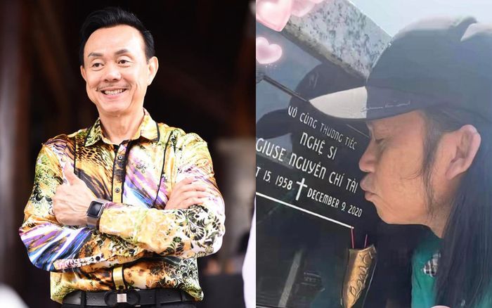 Nghẹn ngào khoảnh khắc NSƯT Hoài Linh thăm mộ cố nghệ sĩ Chí Tài