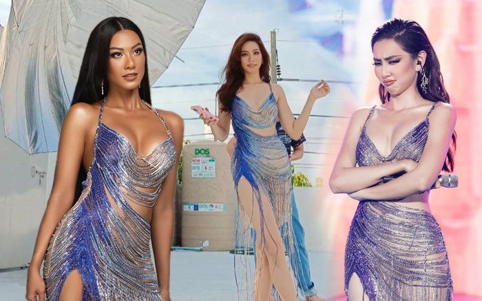 1 chiếc váy 3 nàng hậu đụng nhau chan chát: Thùy Tiên Miss Grand có 'chặt' được Kim Duyên và mỹ nhân Thái