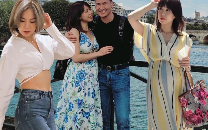 Phong cách thời trang thay đổi ngoạn mục sau khi mang bầu của bà xã Mạnh Trường