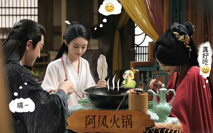 Dữ Phượng Hành tung hậu trường nam nữ chính ăn lẩu, Triệu Lệ Dĩnh bị góc nghiêng của nữ phụ át vía?