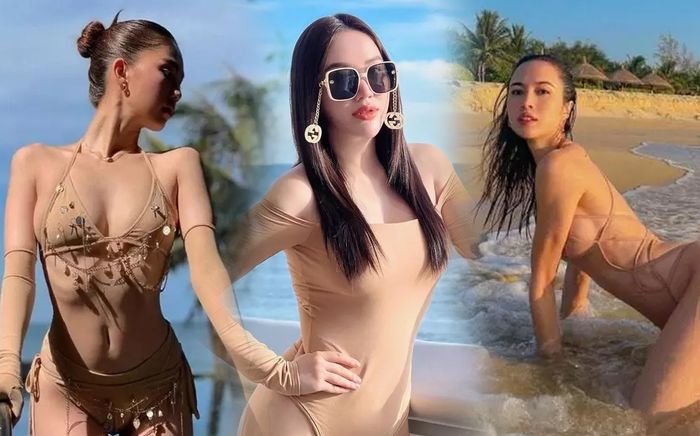 Bảo Thy, Ngọc Trinh 'gây lú' với đồ bơi màu nude nhưng vẫn phải chịu thua trùm cuối