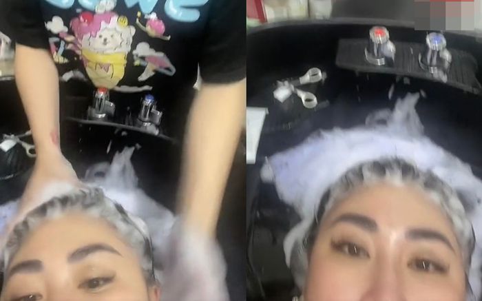 Clip: Nữ nhân viên đang gội đầu, vội bỏ khách lao ra ngoài vì lý do bất ngờ