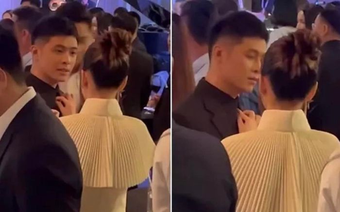 Bắt gặp Puka tình tứ bên Gin Tuấn Kiệt tại sự kiện, nhà gái còn ân cần chỉnh áo cho 'bạn trai'