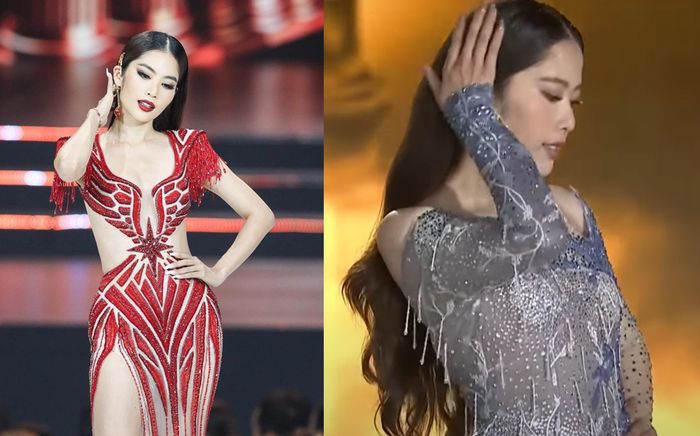 'Chị chị em em': Nam Em 'học lỏm' chiêu pose dáng viral của Lệ Nam tại Miss Universe Vietnam
