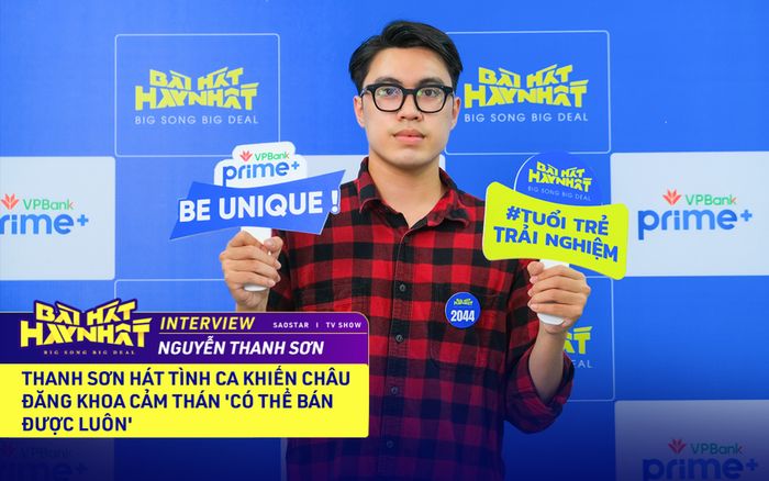 'Trai đẹp' Thanh Sơn hát tình ca khiến Châu Đăng Khoa cảm thán 'có thể bán được luôn'