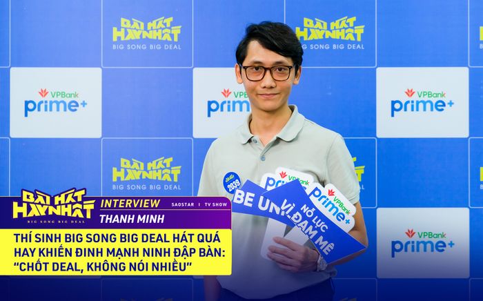 Thí sinh Big Song Big Deal hát quá hay khiến Đinh Mạnh Ninh đập bàn: 'Chốt deal, không nói nhiều'