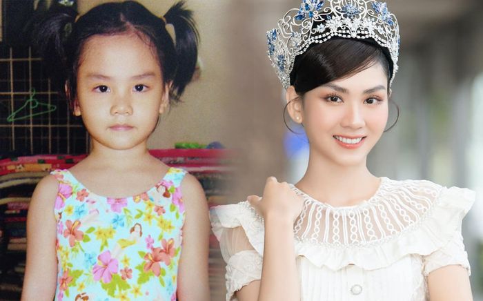 Hoa hậu Mai Phương, á hậu Phương Nhi khoe ảnh hồi nhỏ, fan kiểu: Như này bảo sao ko đăng quang