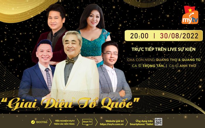 MyTV độc quyền truyền hình trực tiếp liveshow 'Giai điệu Tổ quốc' mừng 2/9 từ Nhà Hát Lớn Hà Nội
