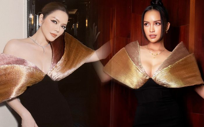 Hoa hậu Ngọc Châu 'noi theo' Lý Nhã Kỳ phô trọn vòng một siêu thực với váy trễ vai sang chảnh