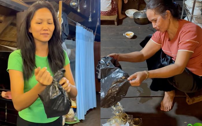 Để vàng trong túi nilon tặng mẹ, hoa hậu H'Hen Niê bị nghi mua đồ giả