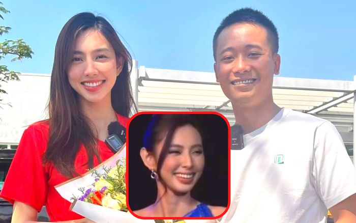 Hoa hậu Thùy Tiên cười tít mắt khi nghe khán giả hô vang tên mình và Quang Linh Vlog