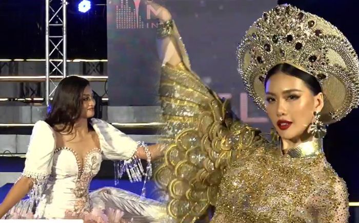 Supermodel International: Đối thủ của Bùi Quỳnh Hoa té 'sấp mặt' 3 lần với chiếc váy quá khổ