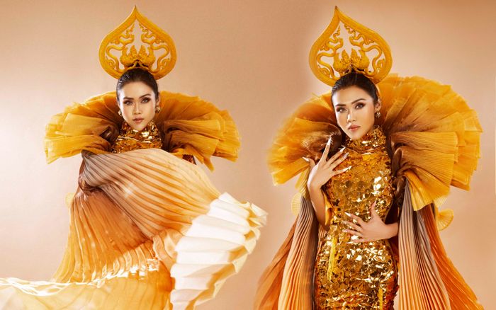 Cận cảnh trang phục dân tộc 'Cá chép hóa rồng' của Việt Nam tại Miss Asia Global 2022