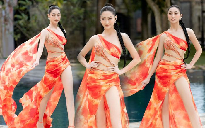 Lương Thùy Linh 'lướt như mây' với váy xẻ đùi cao tít tắp: Các em tránh ra cho chị giật spotlight