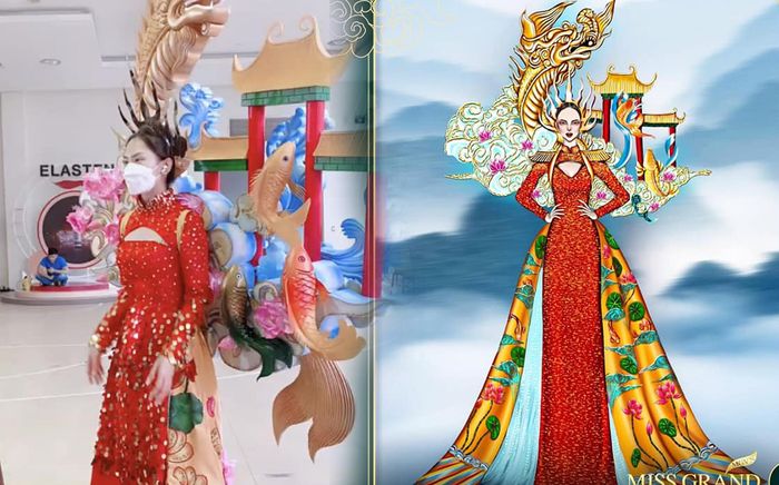 Trang phục dân tộc của Hoa hậu Mai Phương khiến dân tình 'ngán ngẩm': Giống bản vẽ chưa chắc đã đẹp