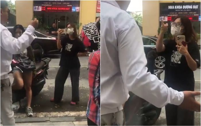 Cô gái dắt chó đi vệ sinh, bị nhắc nhở lại cãi lao công, chỉ thẳng tay vào mặt bảo vệ quát 'im mồm'