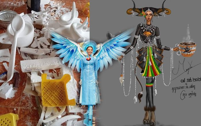 Trang phục dân tộc của Campuchia tại Miss Grand làm bằng xốp, fan chê hàng dạt, kém chất lượng