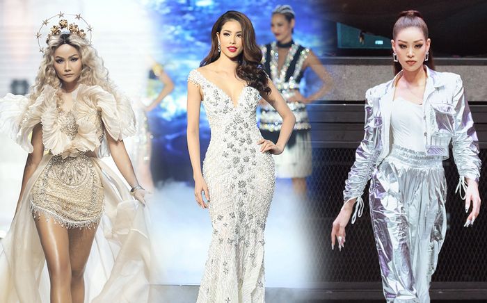 Cùng thị phạm catwalk nhưng Phạm Hương lại bị H'Hen Niê và Khánh Vân 'vượt mặt'