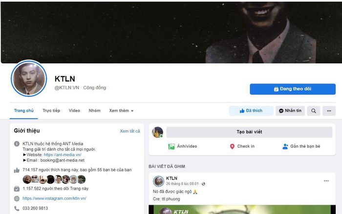 KTLN - Fanpage giải trí hot rần rần không thể bỏ qua trên Facebook
