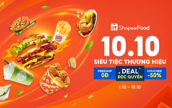 'Chốt đơn' liền tay với 5 deal độc quyền giảm giá 'hời' trong sự kiện ShopeeFood 10.10