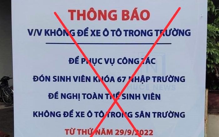 Sự thật thông tin ĐH Xây dựng Hà Nội yêu cầu 'sinh viên không để ô tô trong sân trường'?