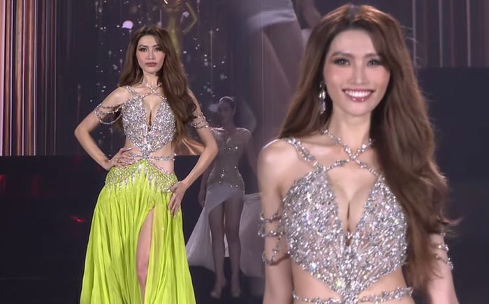 Quỳnh Châu 'giật' sạch spotlight với đầm dạ hội hiểm hóc: Tiến thẳng vào Top 10 Miss Grand Vietnam 2022