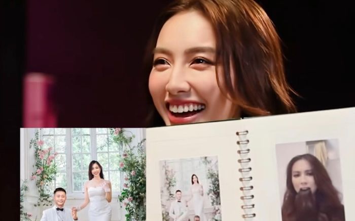 Thùy Tiên có phản ứng ra sao khi thấy 'ảnh cưới' với Quang Linh Vlog?