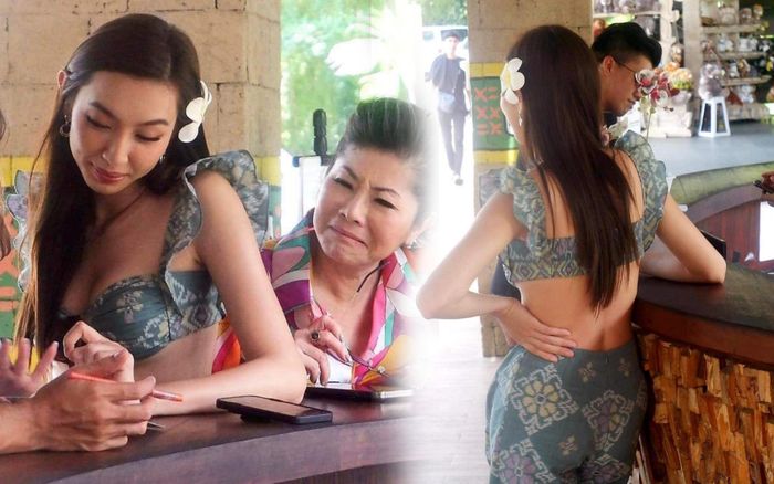 Thùy Tiên qua ống kính team qua đường tại Bali: Đường cong 'siêu thực' nhưng dáng đứng 'chấn động'