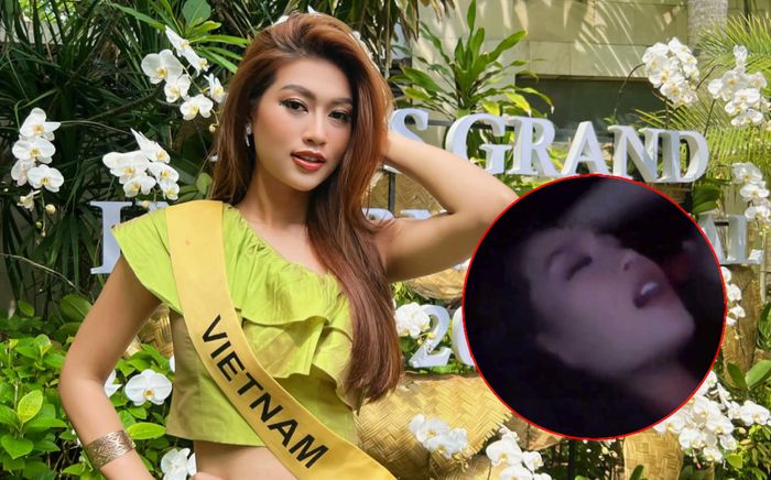 Thiên Ân bị bắt gặp ngủ gục khi đang tham gia hoạt động tại Miss Grand, fan vừa thương vừa xót