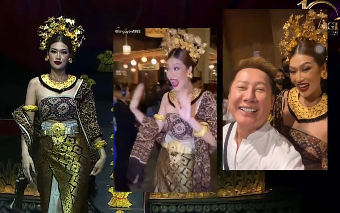 'Miss đệ nhất danh hài' là Thiên Ân, tạo nét nhí nhố với ông Nawat ngay trong cánh gà khiến fan ngơ ngác