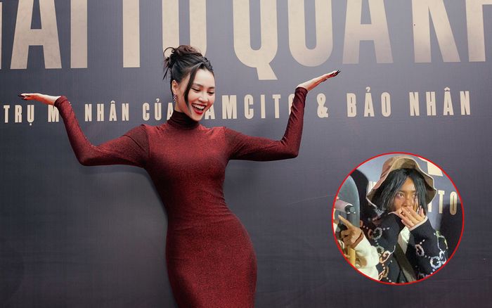 Ninh Dương Lan Ngọc 'ôm mặt' vì rớt răng giả ngay ở sự kiện ra mắt phim