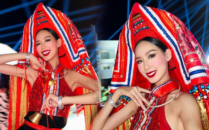 Gặp sự cố trước thềm trình diễn trang phục dân tộc, Á hậu Bảo Ngọc vẫn được netizen tặng điểm 10