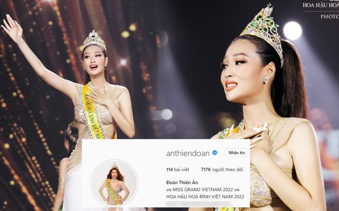 Trang cá nhân của Thiên Ân 'bùng nổ' sau gần 1 tháng đăng quang: Liệu có trở thành Hoa hậu quốc dân?