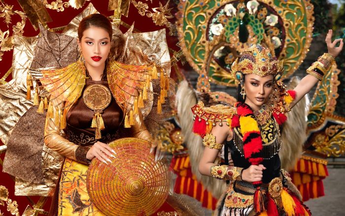 Trúc Chỉ của Thiên Ân 'xả ảnh Full HD', gặp ngay National Costume cực chất của Indonesia: Căng quá