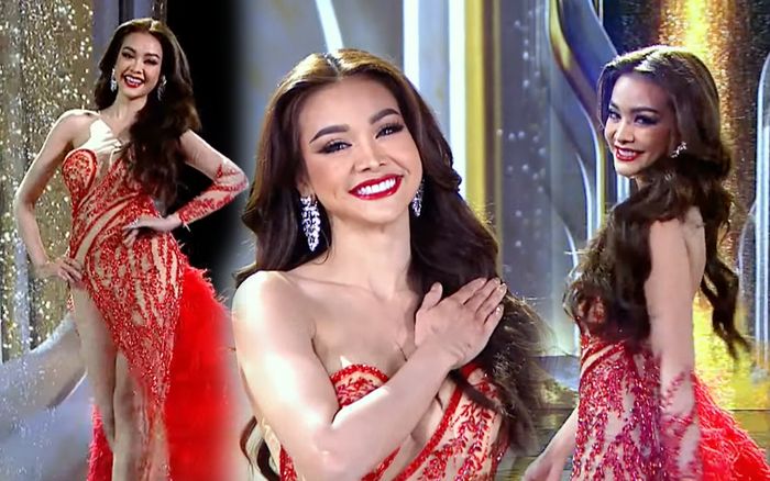 Thiên Ân 'nhường' son đỏ cho Engfa: Đại diện Thái Lan 'keo lỳ' tựa phượng hoàng lửa sân khấu Miss Grand