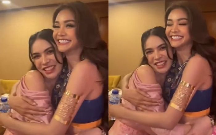 Engfa xúc động ôm chặt 'người yêu' tại hậu trường Miss Grand sau 18 ngày xa cách vì bận thi