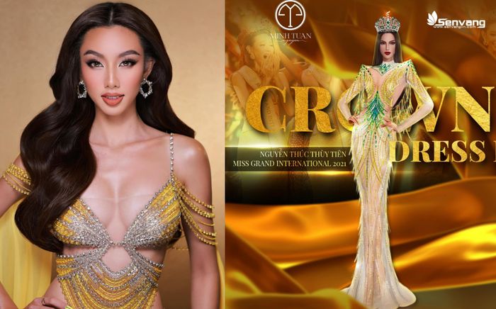 Thuỳ Tiên 'gây áp lực' cho kế hậu khi diện đầm trao vương miện cut-out quá hiểm hóc