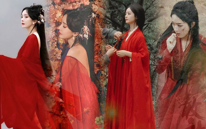 Cùng một kiểu tạo hình hồng y, Triệu Lệ Dĩnh đẹp nhưng sao khí chất bằng Dương Mịch