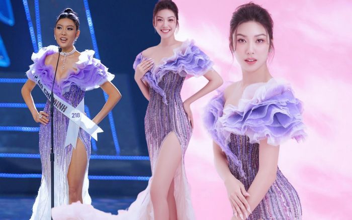Thúy Vân mặc lại đầm 'tím lịm tìm sim' đêm chung kết MUVN 2019 khiến fan bỗng dưng tiếc nuối
