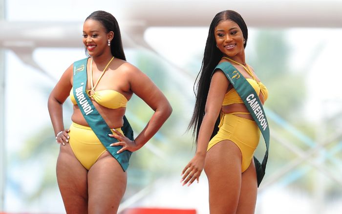 Té ngửa với body của thí sinh Miss Earth