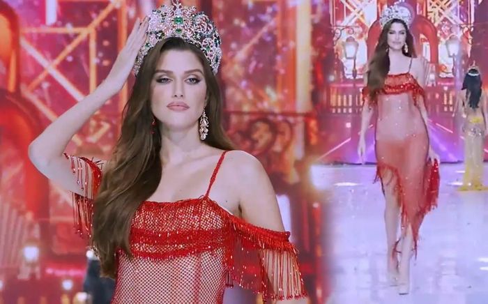 Miss Grand International bắt trend xách đầm tại show diễn thời trang: 'Chị có vương miện, chị có quyền'