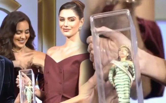 Hết hoa hồng vàng, Miss Grand 2022 lại bị tặng búp bê mô hình 'xấu đau đớn': Không thể kém sang hơn