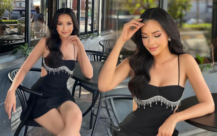 Ngọc Châu phong thái chuẩn nữ hoàng, giống hệt như đang tận hưởng hào quang nhiệm kỳ Hoàn vũ