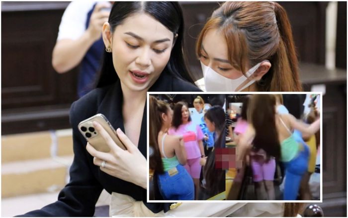 Xuất hiện clip Trang Nemo 'tung cước' đá một cô gái trẻ giữa ồn ào quỳ gối xin lỗi bị hại tại Tòa